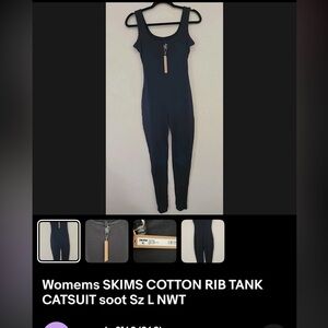 SKIMS Black Ribbed Tank Catsuit